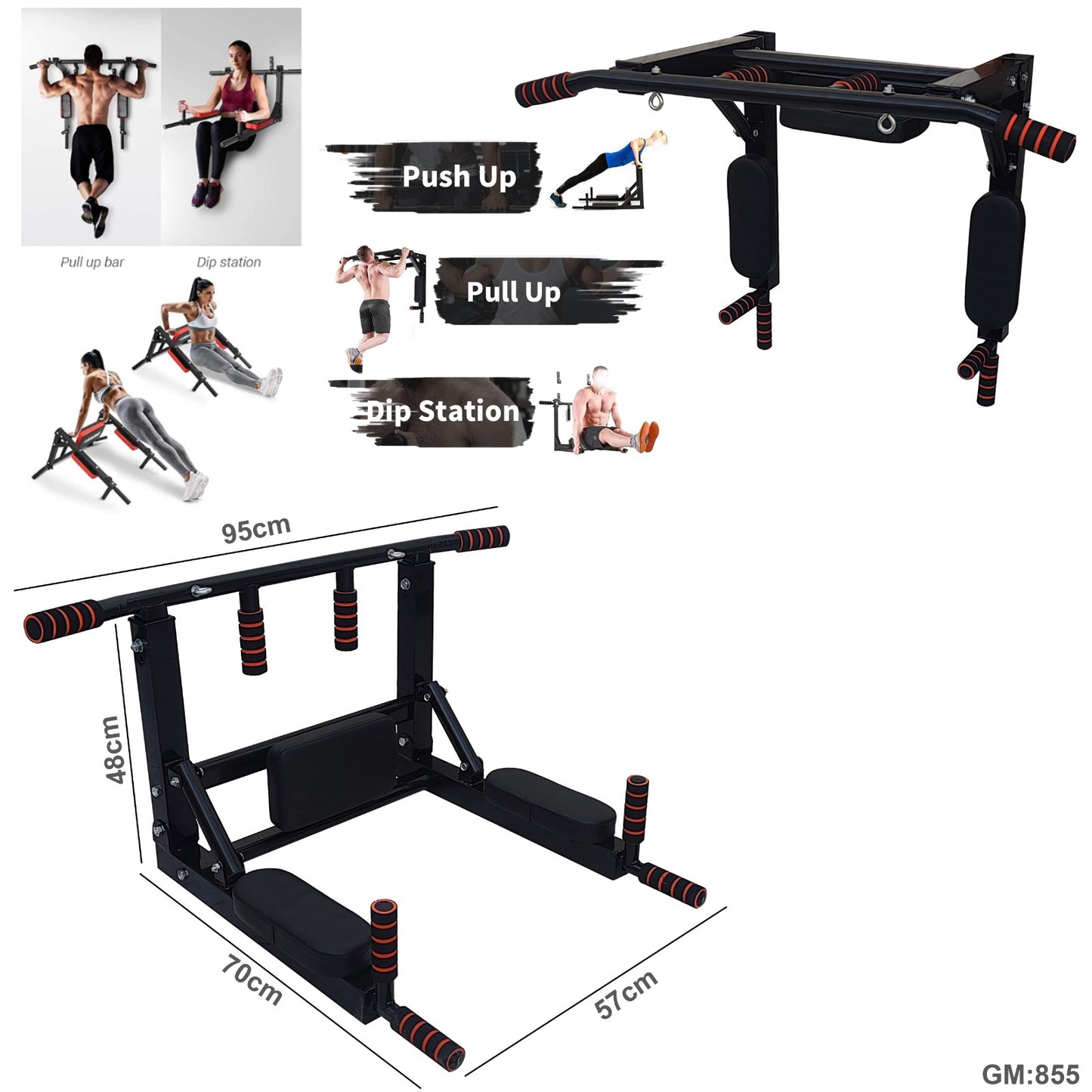 Wall Mounted Multifunctional Bar for Home Gym "855"