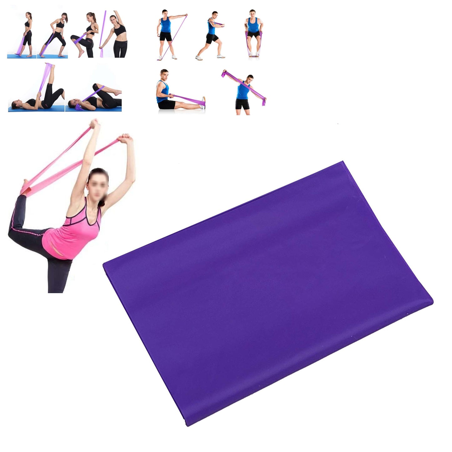 Yoga Fitness Stretching Rubber Exercise Band"889-1"