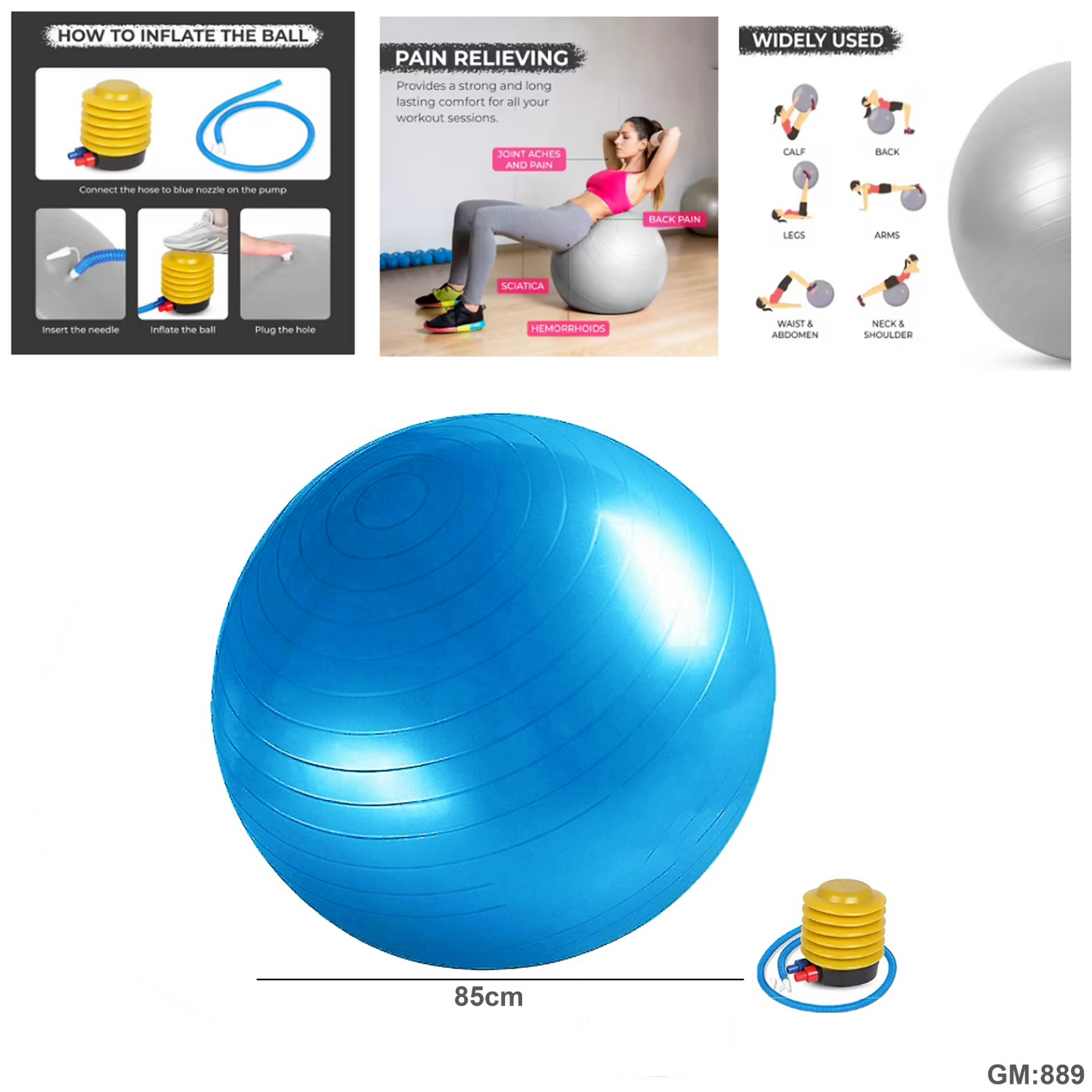 Anti Burst Exercise, Yoga, Gym Ball "889"