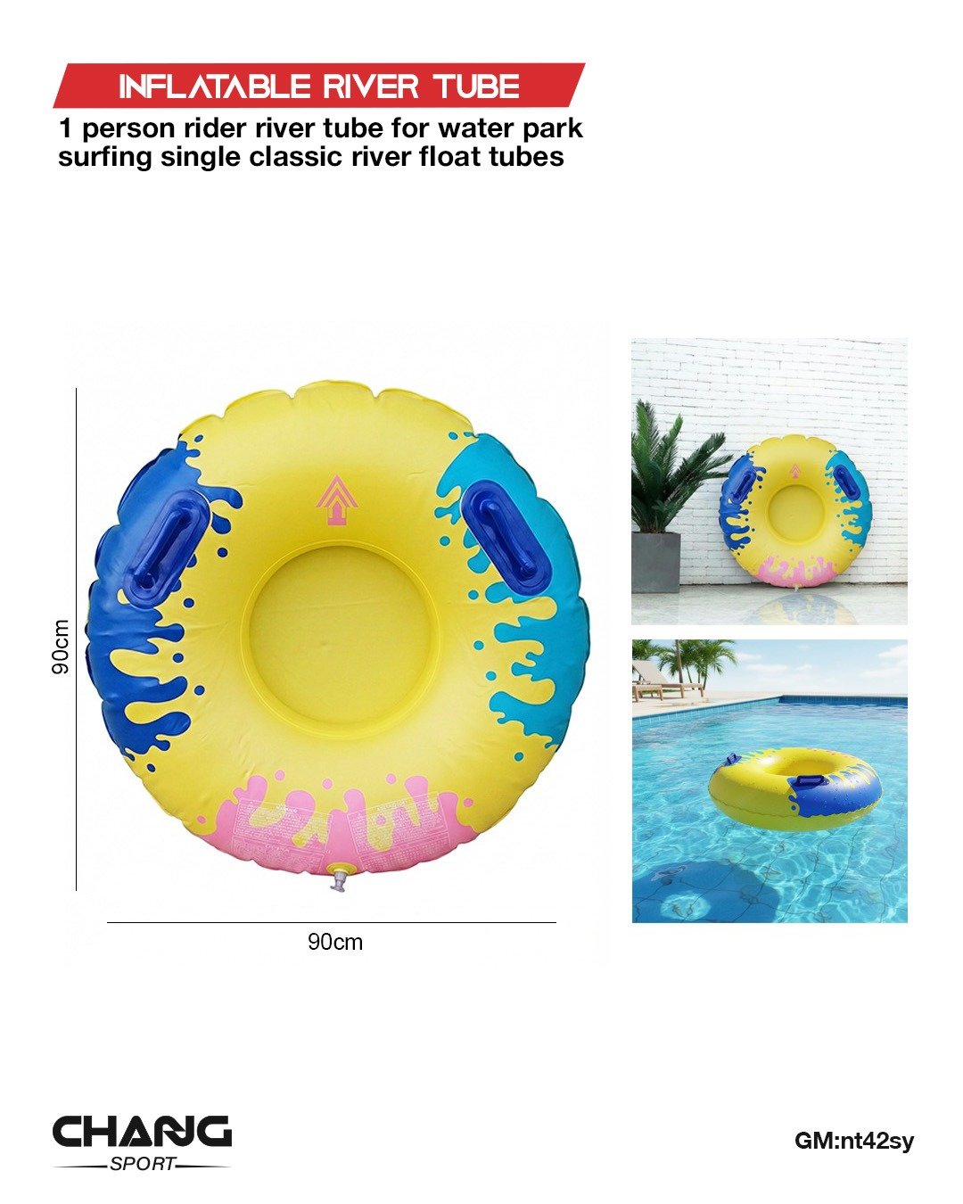 Inflatable Single River Tube – Classic Water Park Float "NT42SY"