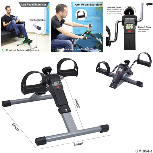 Pedal Trainer for Legs & Arms with LCD Display Fitness Bike "854-1"