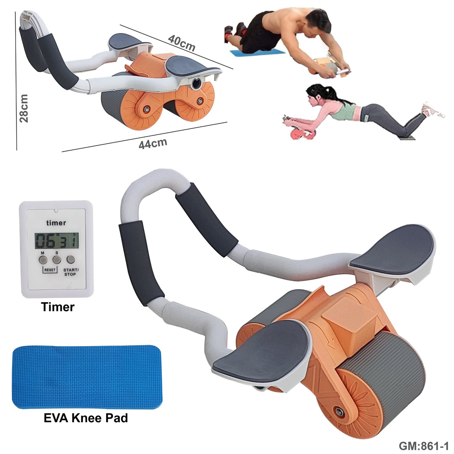 Automatic Rebound Abdominal Exercise AB Roller "861-1"