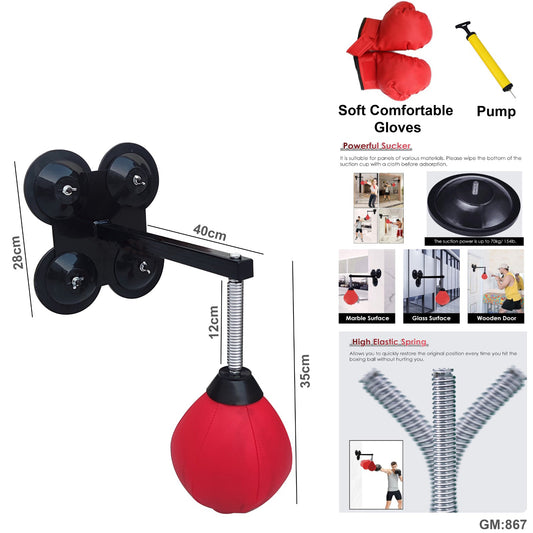 Wall Mounted Punching Ball Boxing Speed Ball with Suction Cup "867"