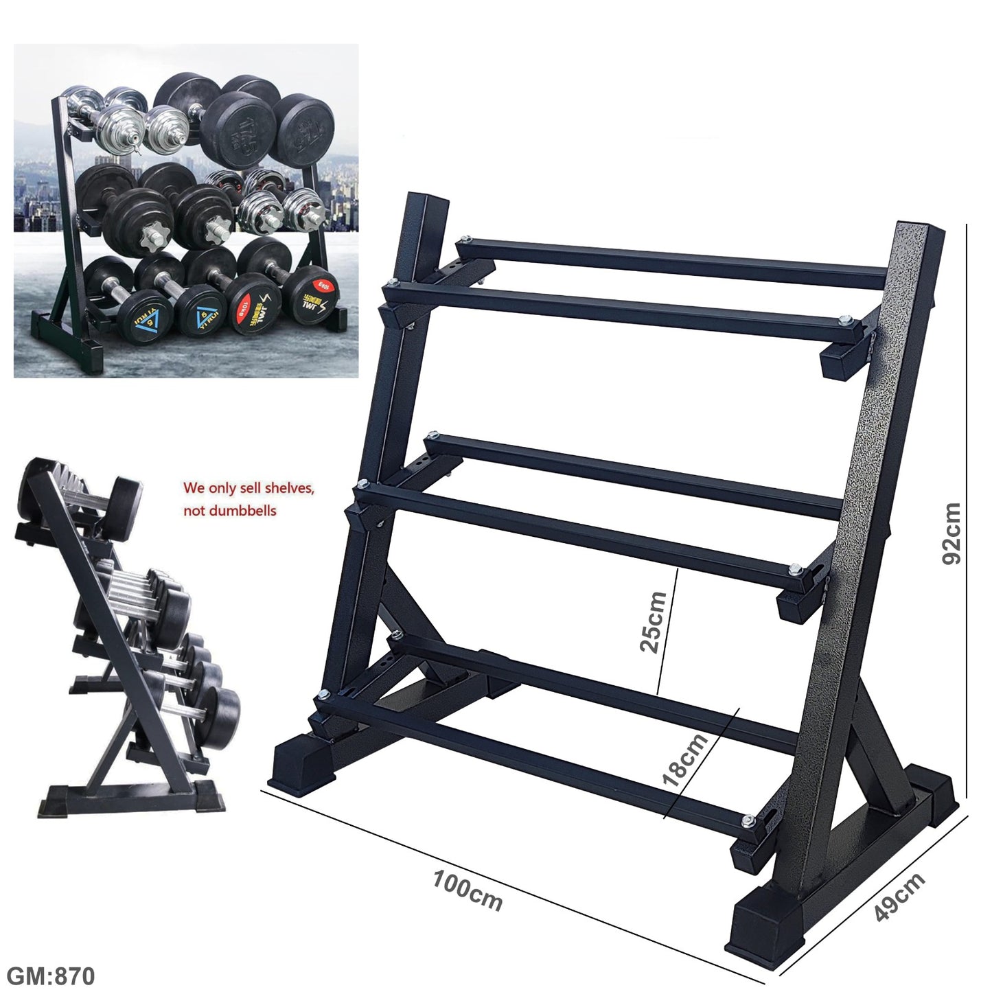 Multi-layer Dumbbell Storage Rack "870"