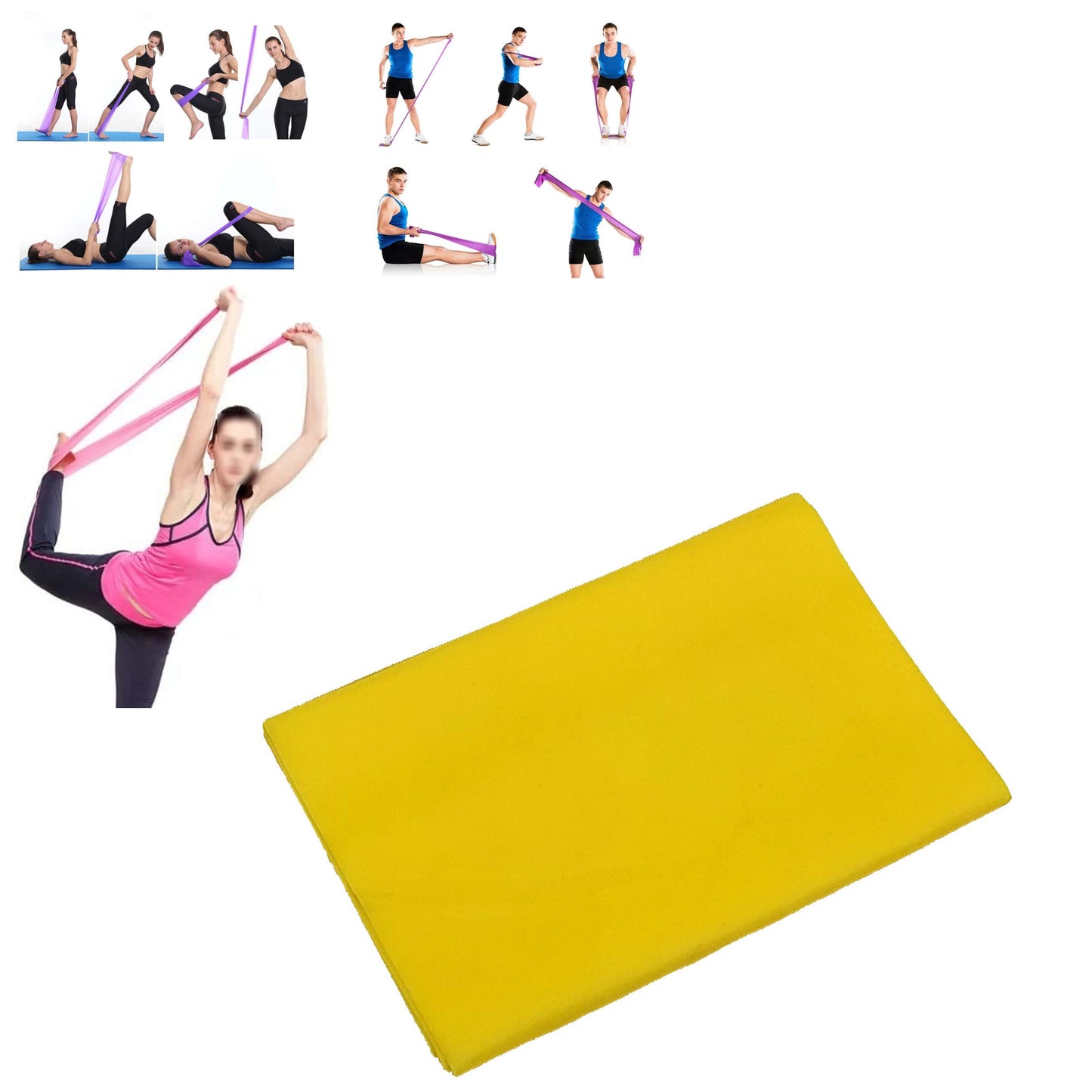 Yoga Fitness Stretching Rubber Exercise Band"889-1"
