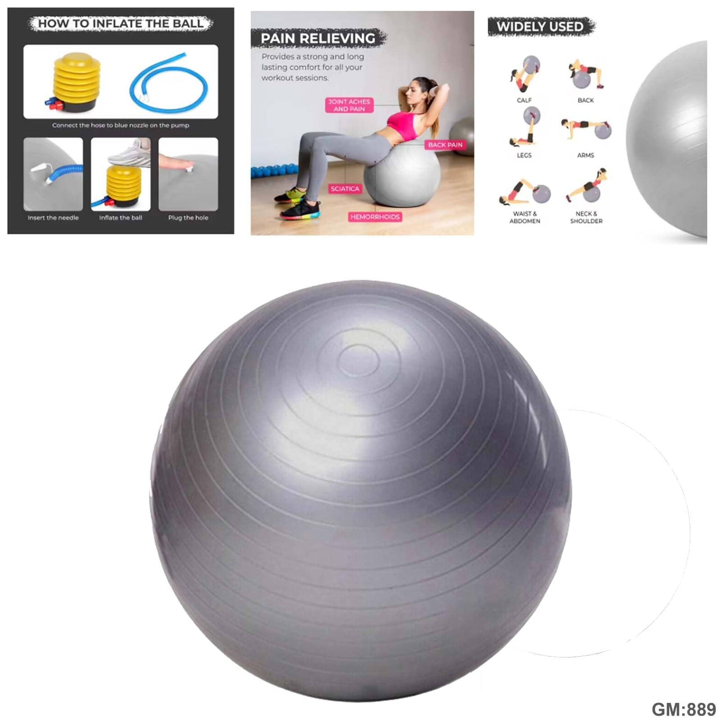 Anti Burst Exercise, Yoga, Gym Ball "889"