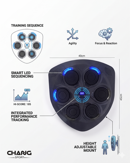 Intelligent Boxing Machine – LED Display | Wall-Mounted Punch Training Pad