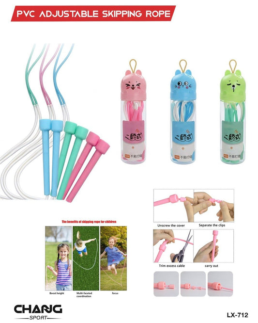 PVC Adjustable Skipping Rope – Kids Jump Rope "LX-712"
