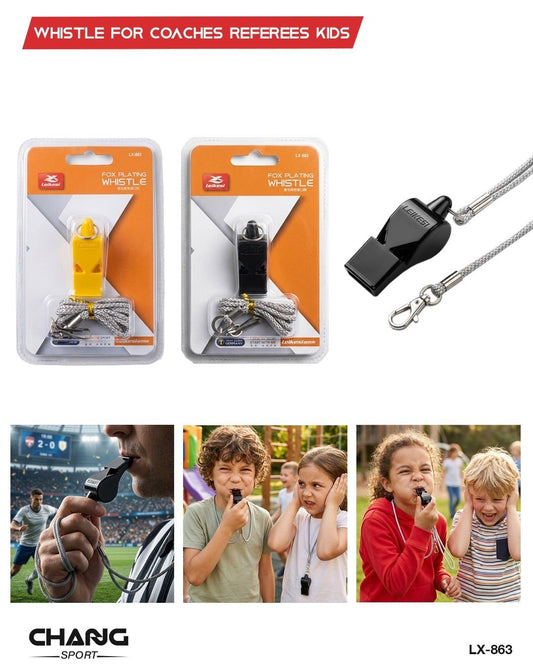 Plastic Sports Whistle with Lanyard – Coaches & Referees "LX-863"