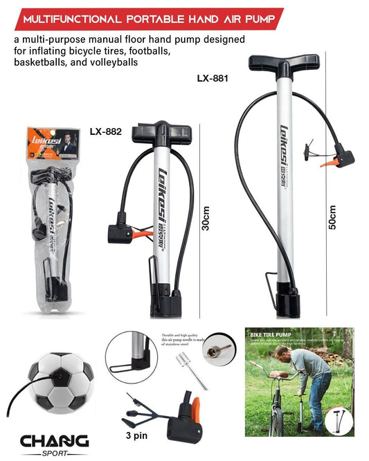 Multifunctional Portable Hand Air Pump – Bicycle & Ball Inflator "LX-882"