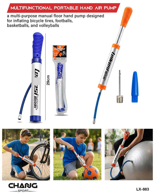Multifunctional Portable Hand Air Pump – Compact Sports & Bicycle Inflator "LX-883"