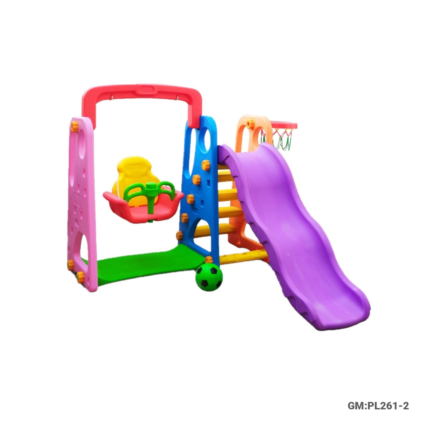 3 in 1 Kids Slide & Swing Set (PL261-2)