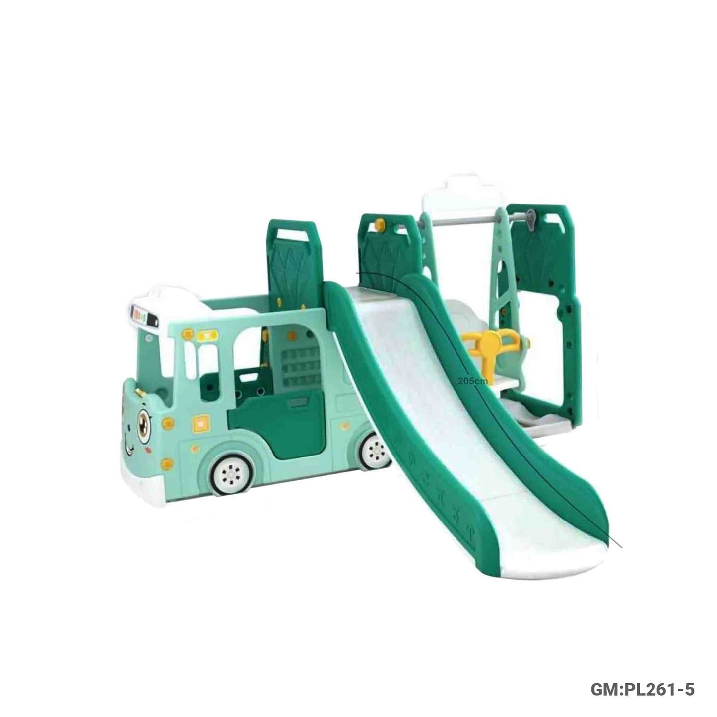 3 in 1 Kids Slide & Swing Set Bus (PL261-5)