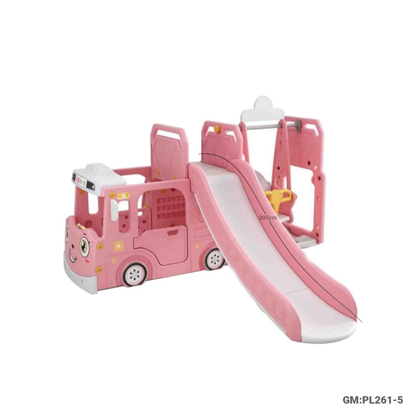 3 in 1 Kids Slide & Swing Set Bus (PL261-5)