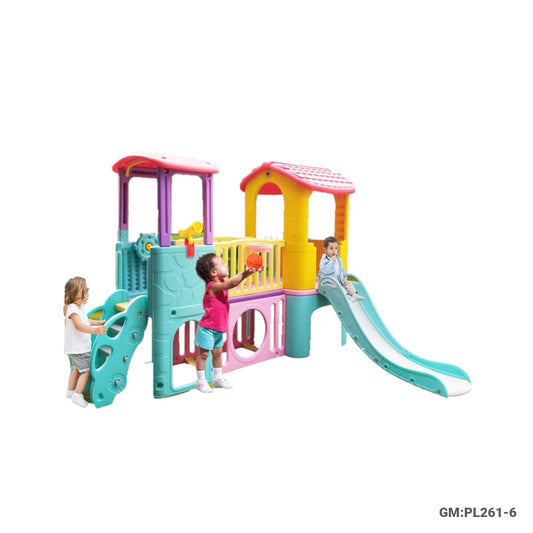 Kids Play House Set With Slide (PL261-6)