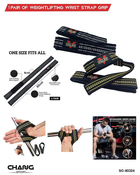 1 Pair Weightlifting Wrist Straps – Heavy Duty Lifting Straps with Padded Wrist Support "SC-80324"