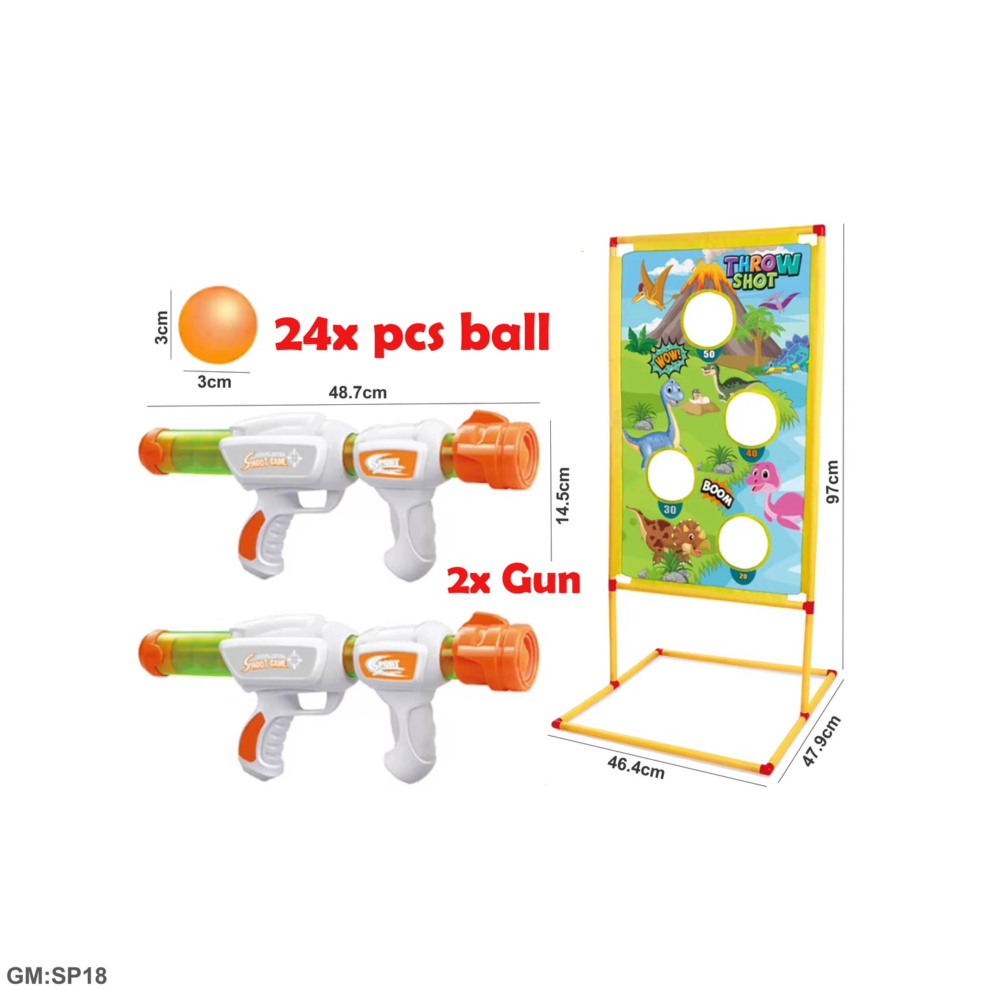 Kids Toys Air Pressure Shooting Power Gun"SP18"