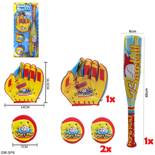 Kids Baseball set Sports T-Ball with Glove & Foam Balls"SP6"
