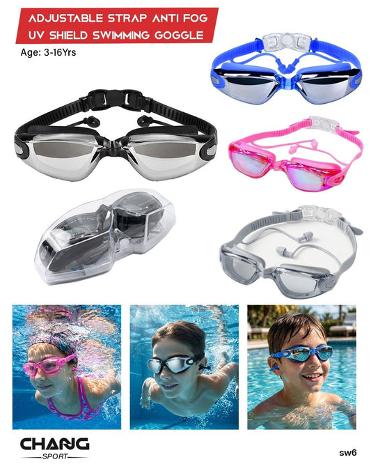 Kids & Teens Anti-Fog UV Shield Swimming Goggles "SW6"