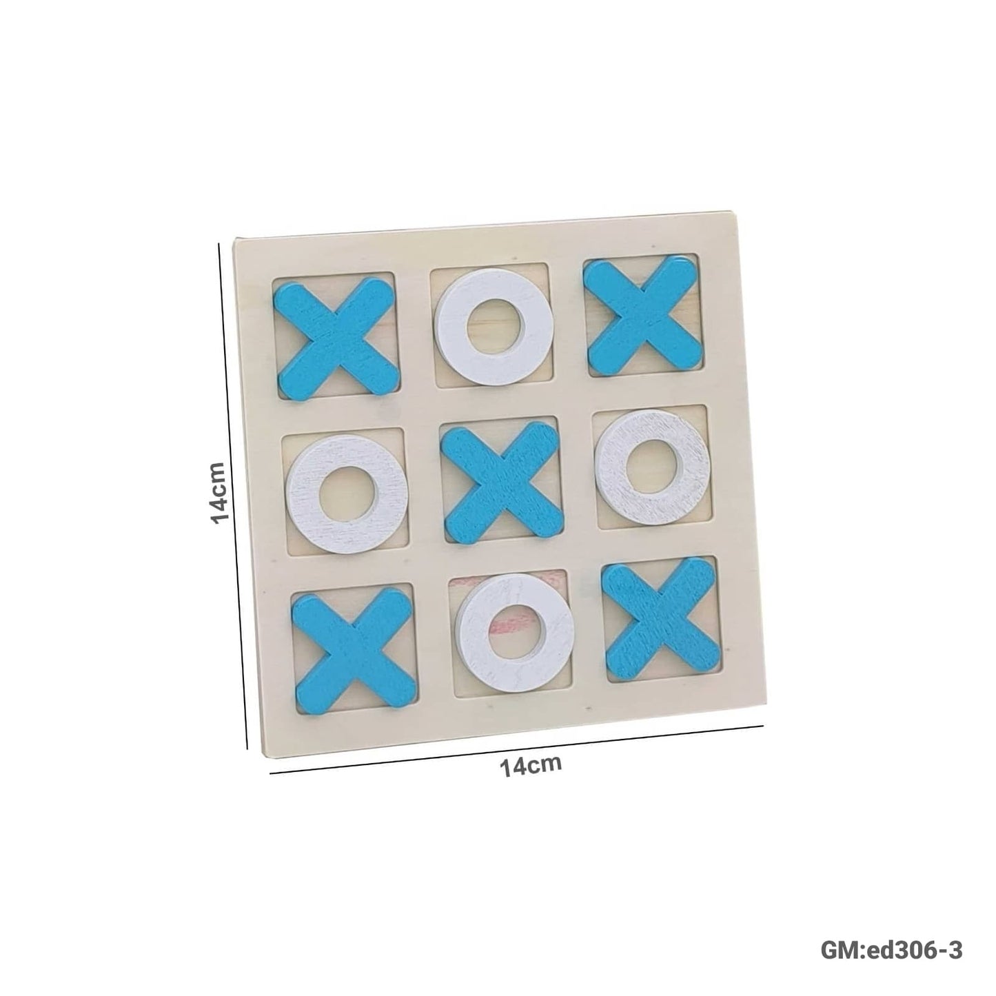 Wooden Board Game Tic Tac Toe Xoxo Chess Board "ed306-3"