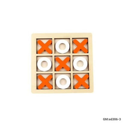 Wooden Board Game Tic Tac Toe Xoxo Chess Board "ed306-3"