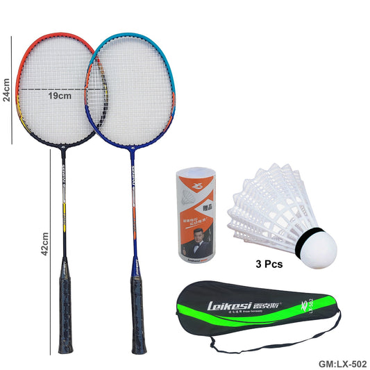 2 Player Badminton Racket with Cover  "lx-502"