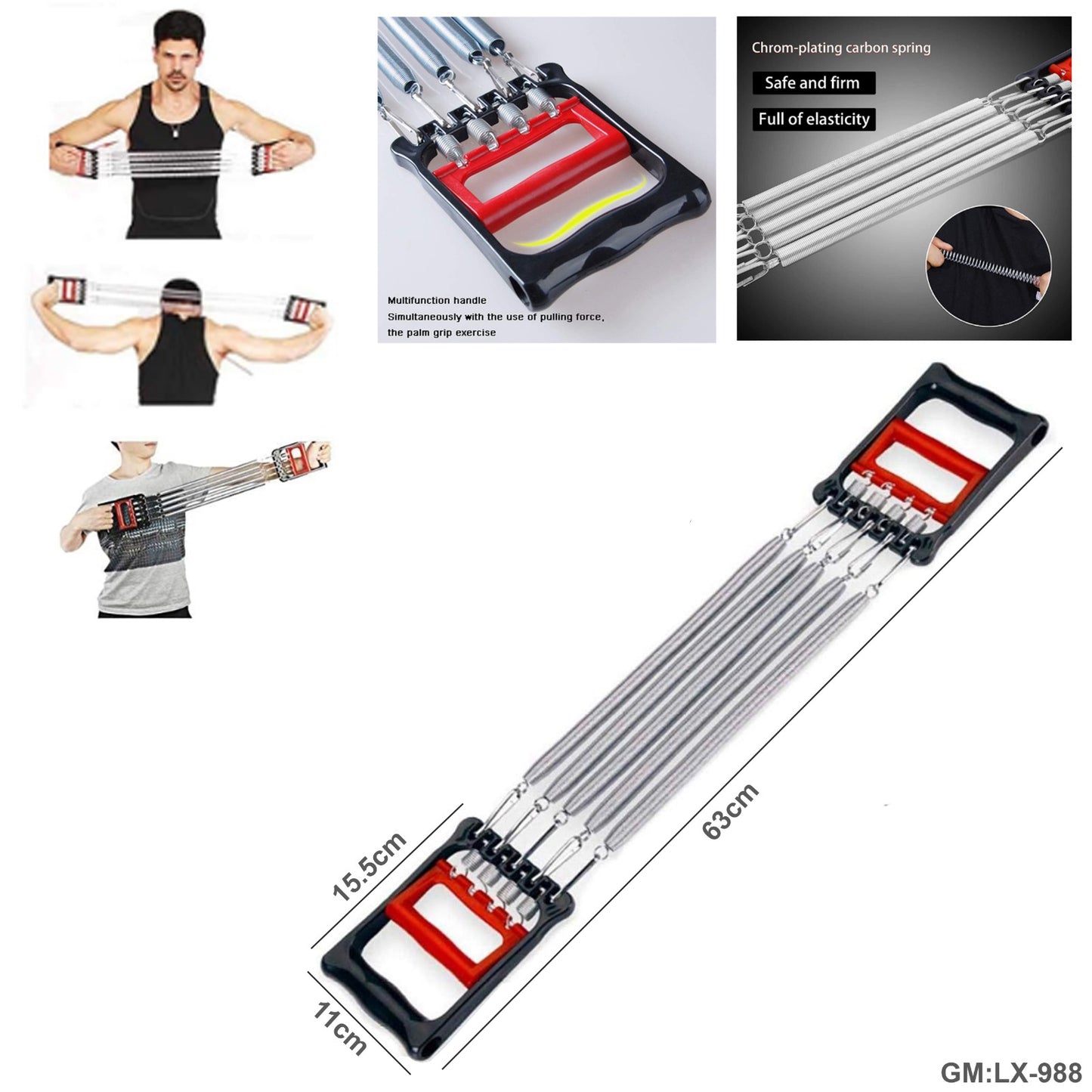 5 Metal Springs Chest, Arm Expander "lx-988"
