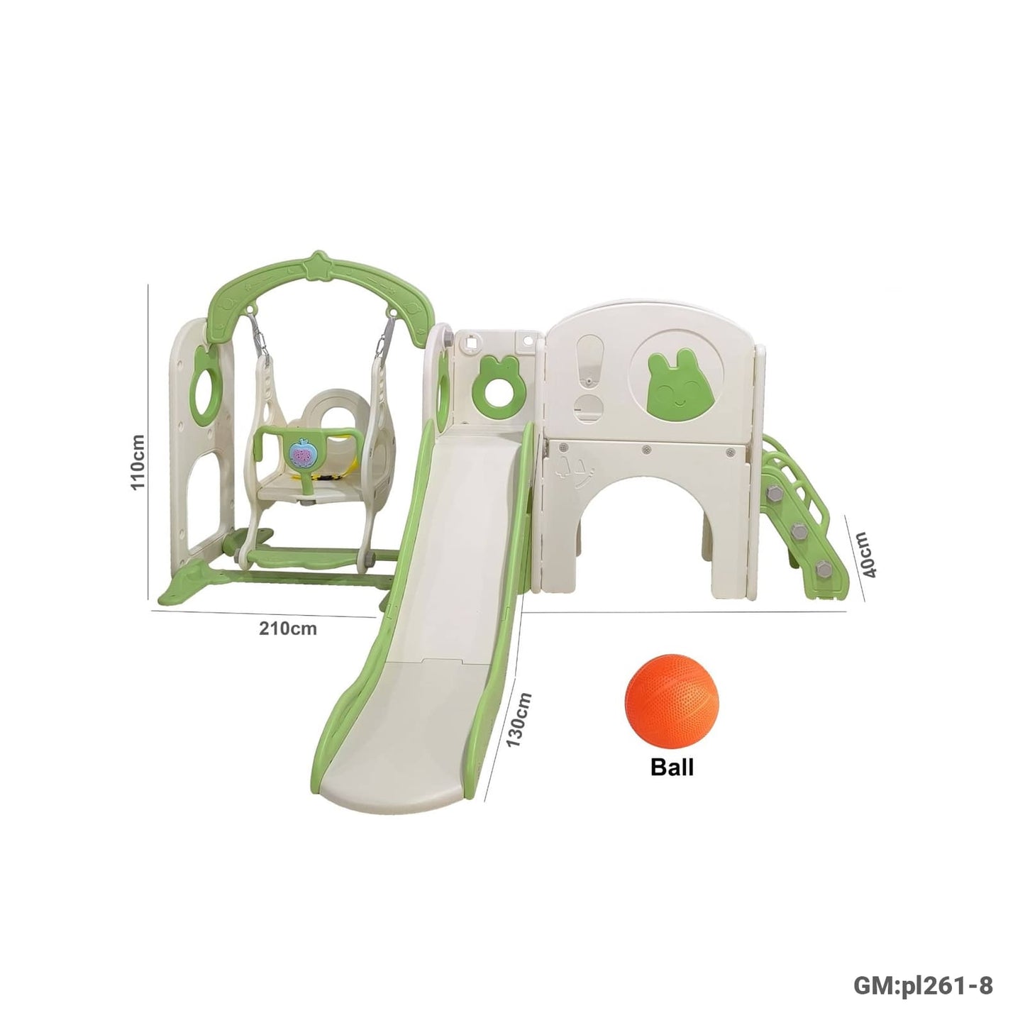 3 in 1 Kids Slide & Swing Set (pl261-8)